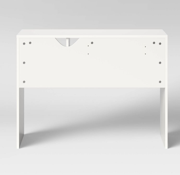 Student Writing Desk with Storage - White