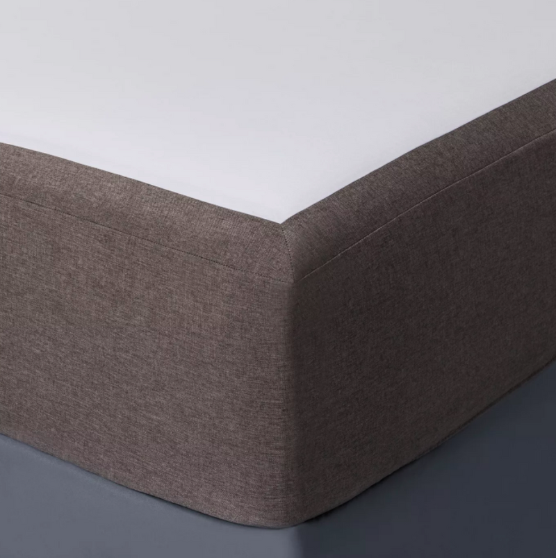 Gray Solid Box Spring Cover - Twin