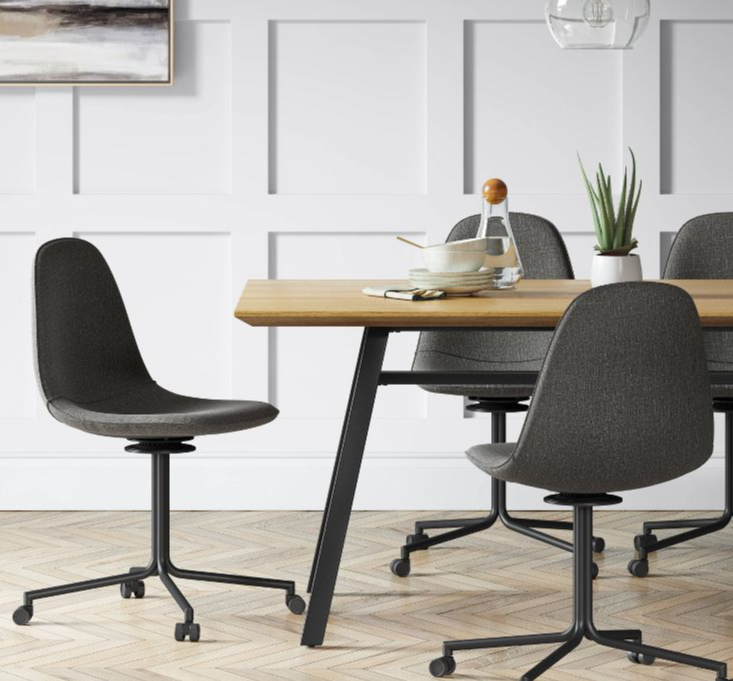 Copley Swivel Office Chair with Casters - Dark Grey