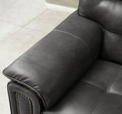 Harrison Leather Chair- Grey
