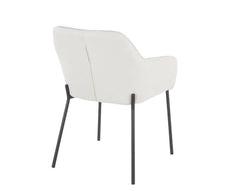 Daniella Contemporary Dining Chairs, Cream/Black - Set of 2