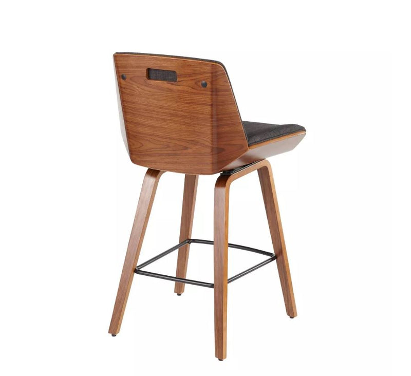 Corazza Mid-Century Modern Counter Stool - Charcoal