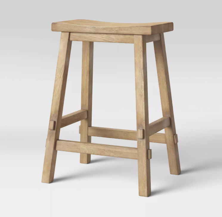 24" Halifax Farmhouse Wood Counter Height Barstool