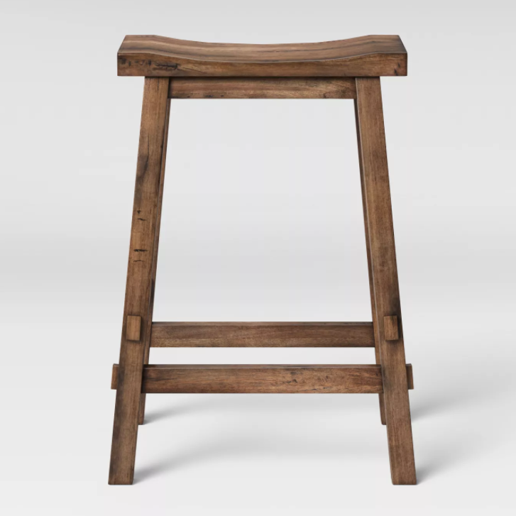 24" Halifax Farmhouse Wood Counter Height Barstool