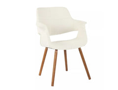 Vivian Park Upholstered Swivel Chair- Cream