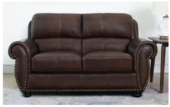 Austin Leather Loveseat - Brown