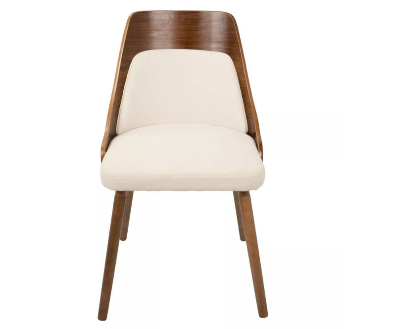 Anabelle Mid Century Modern Dining Chair, Cream