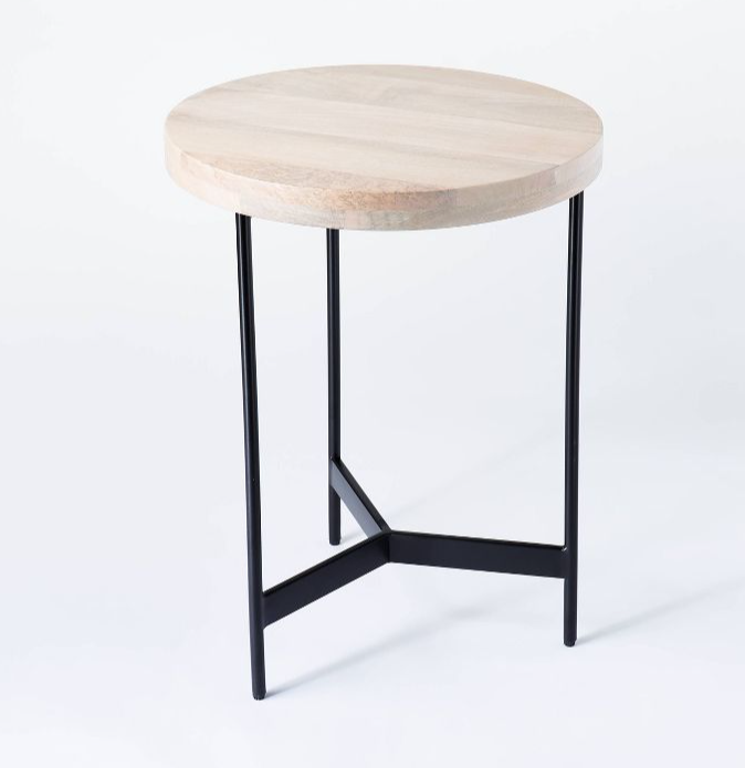 Villa Park Round Wooden End Table - Brown
