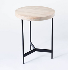 Villa Park Round Wooden End Table - Brown