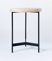 Villa Park Round Wooden End Table - Brown