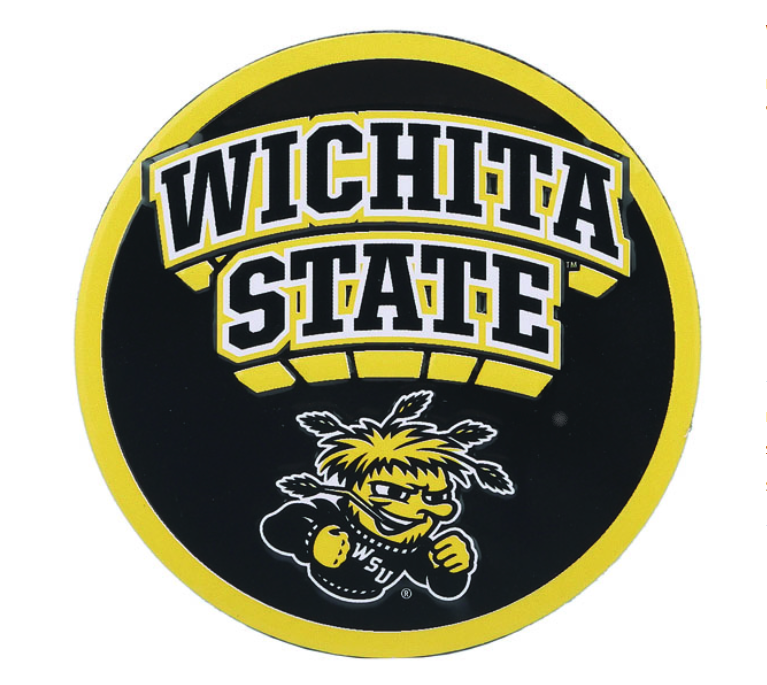 Wichita State University Round Metal Magnet